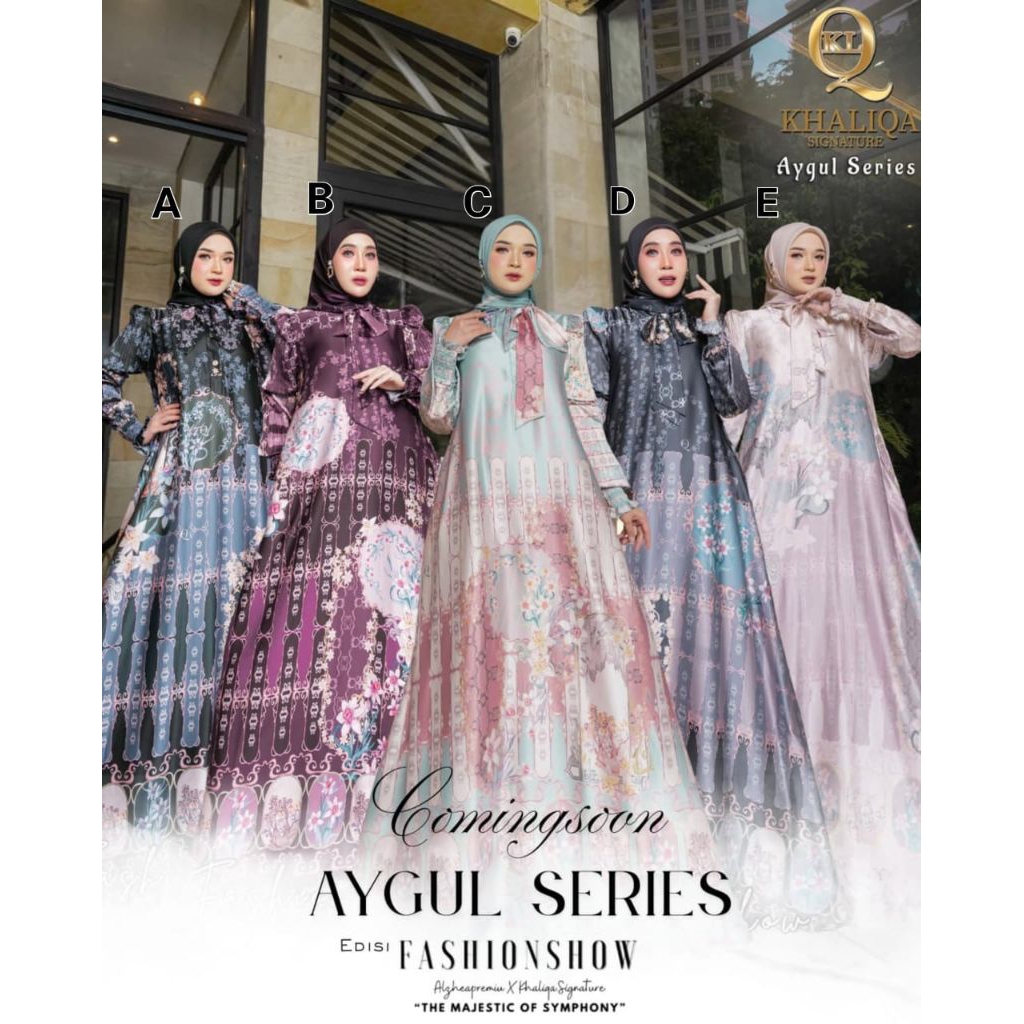 Aygul Dress Set Hijab Gamis Syar'i Branded Original By Khaliqa