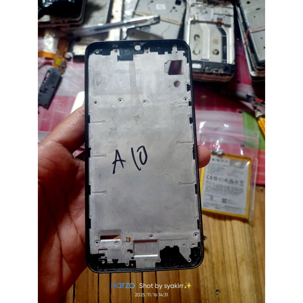 frame tatakan lcd Samsung A10 ORI copotan