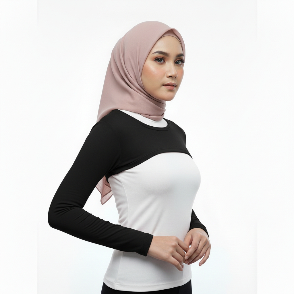 Atasan Crop Top Bolero Stylish/Manset Tangan Sambung Crop Top bolero Terbaru/Manset Tangan Sambung C
