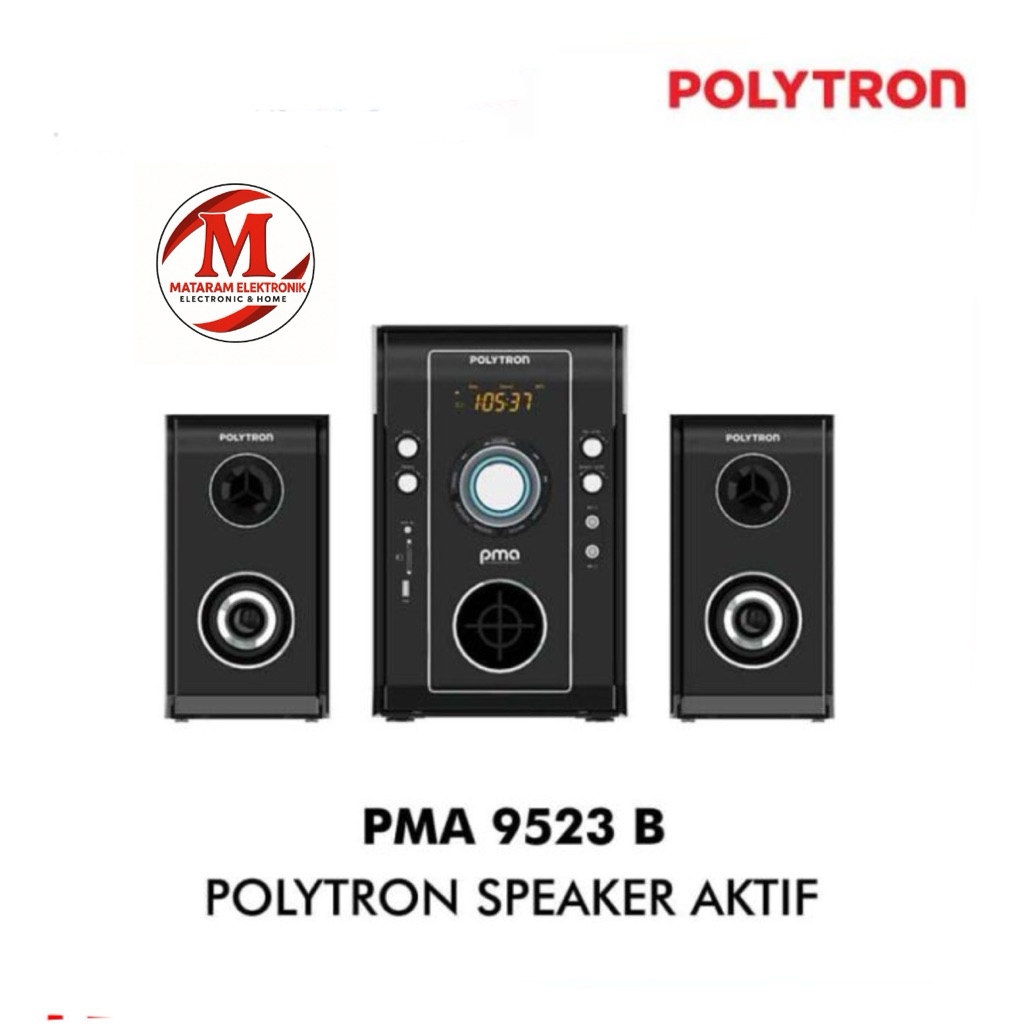 POLYTRON Multimedia Speaker PMA 9523 /B - PMA-9523 PMA9523B ORIGINAL Garansi Resmi
