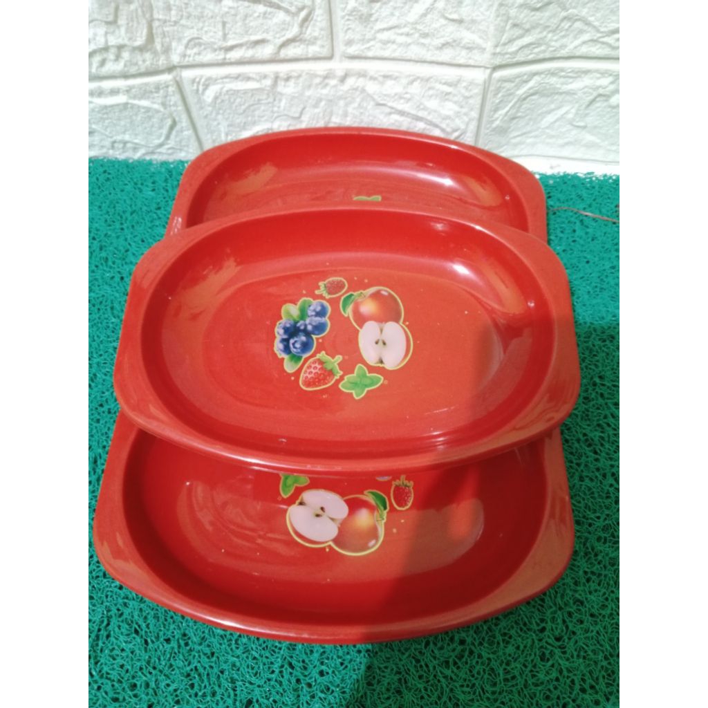 Piring Segi Tempat Ikan/Piring Lauk Plastik/Piring Ikan Murah