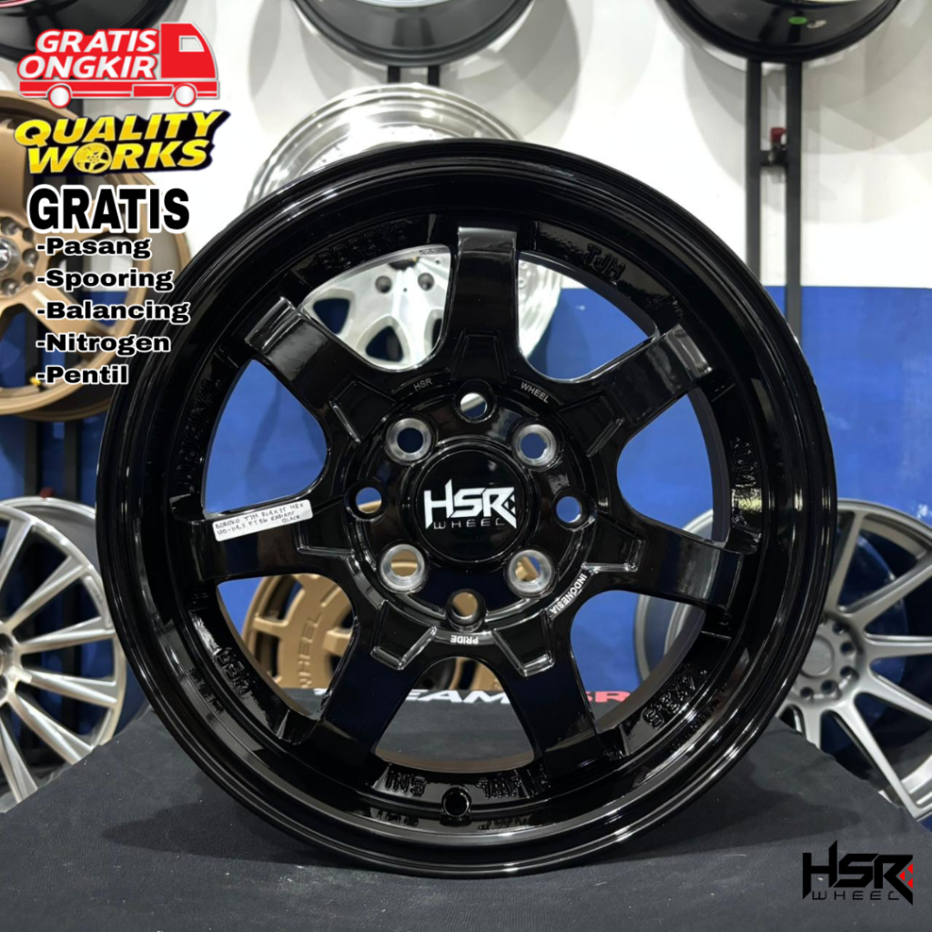Velg Mobil Avanza Xenia Ring 14 Pnp Ban Standar, Velg Racing HSR Wheel TJH Boroko