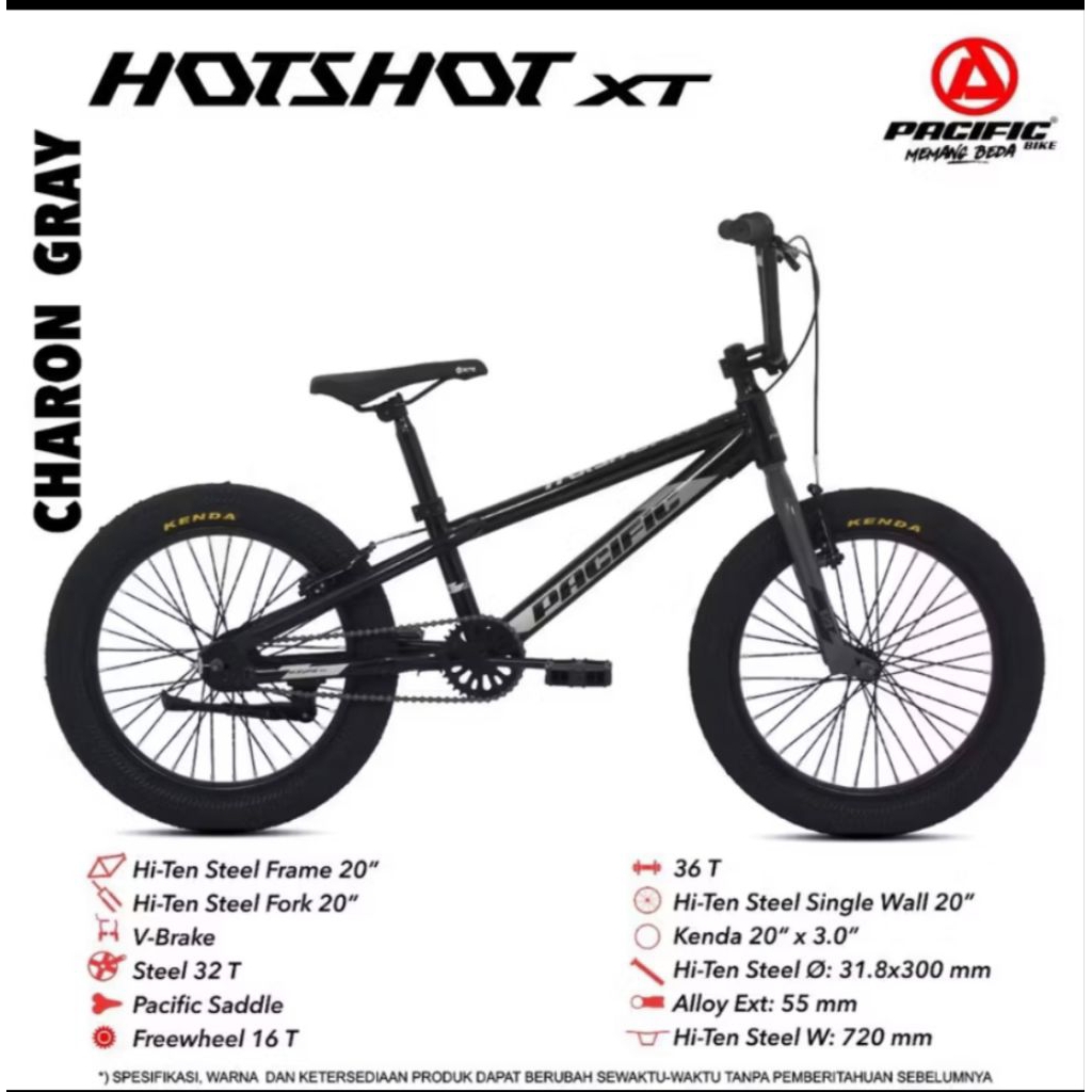 Sepeda BMX Anak Laki-LAKI BMX PASIFIC HOTSHOT XT Ban Besar 20.3.0 INCH