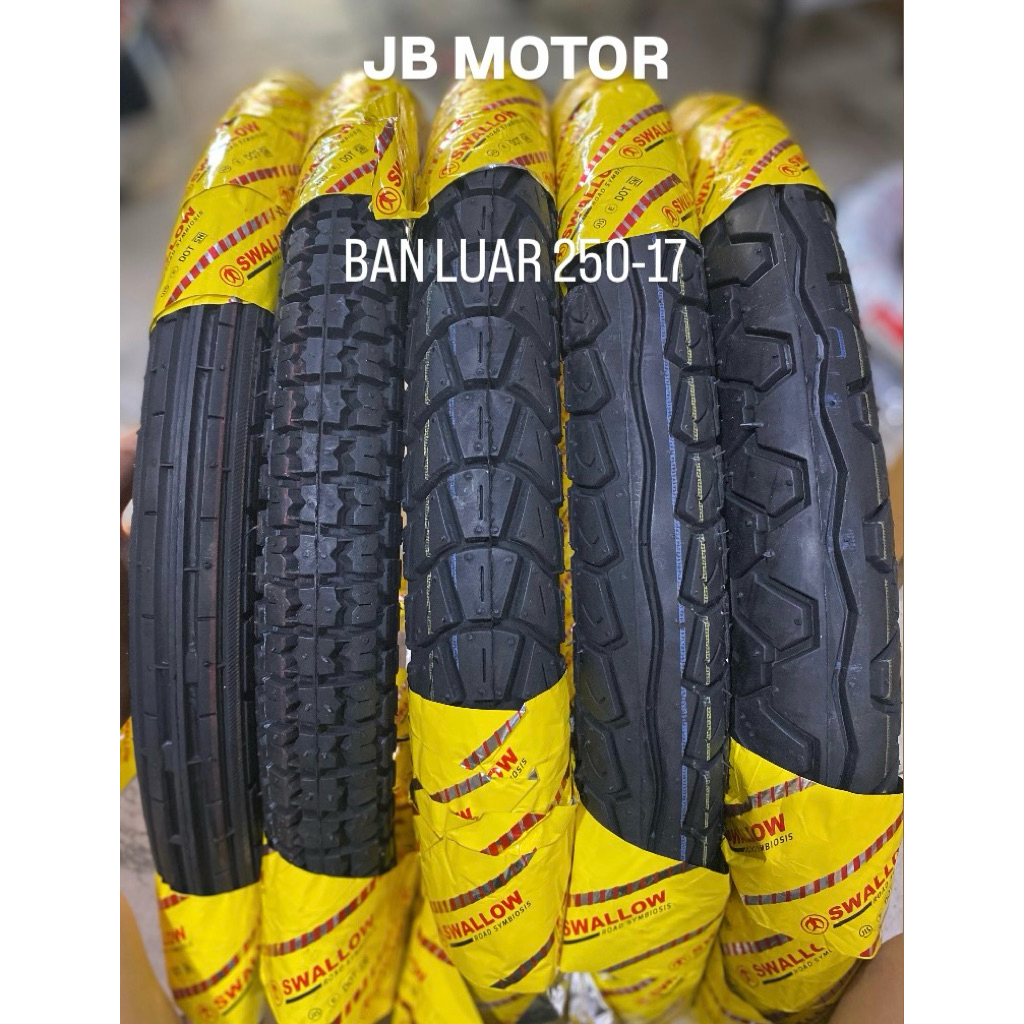 BAN LUAR SWALLOW 250-17 SPRINTER (LURUS) RODEO (PETAK TAHU) BOXSTER (SUPRA) MAGNUM INVADER