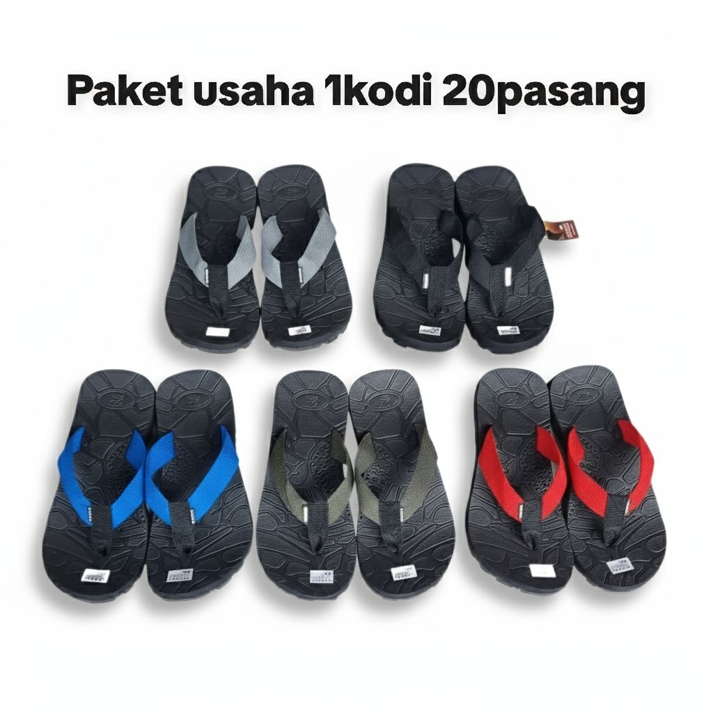 paket usaha sandal jepit gunung erger harga grosir 1kodi 20PCS