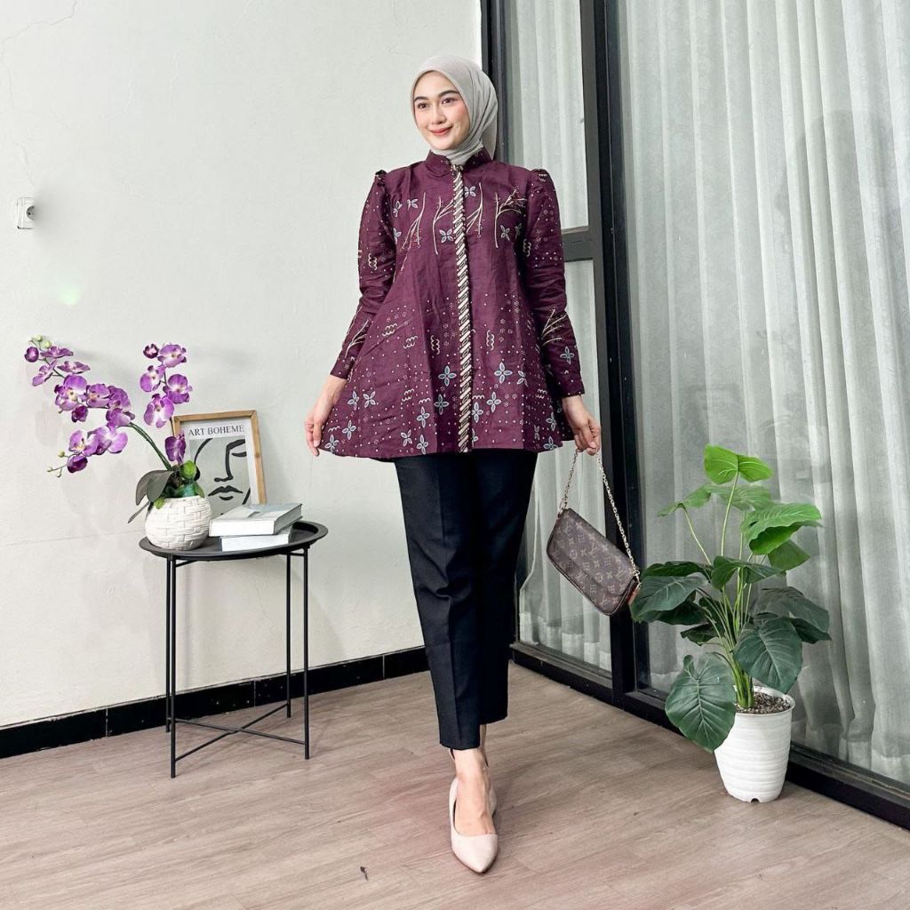 BLUS ATASAN BAJU BATIK WANITA BATIK ASLI PEKALONGAN