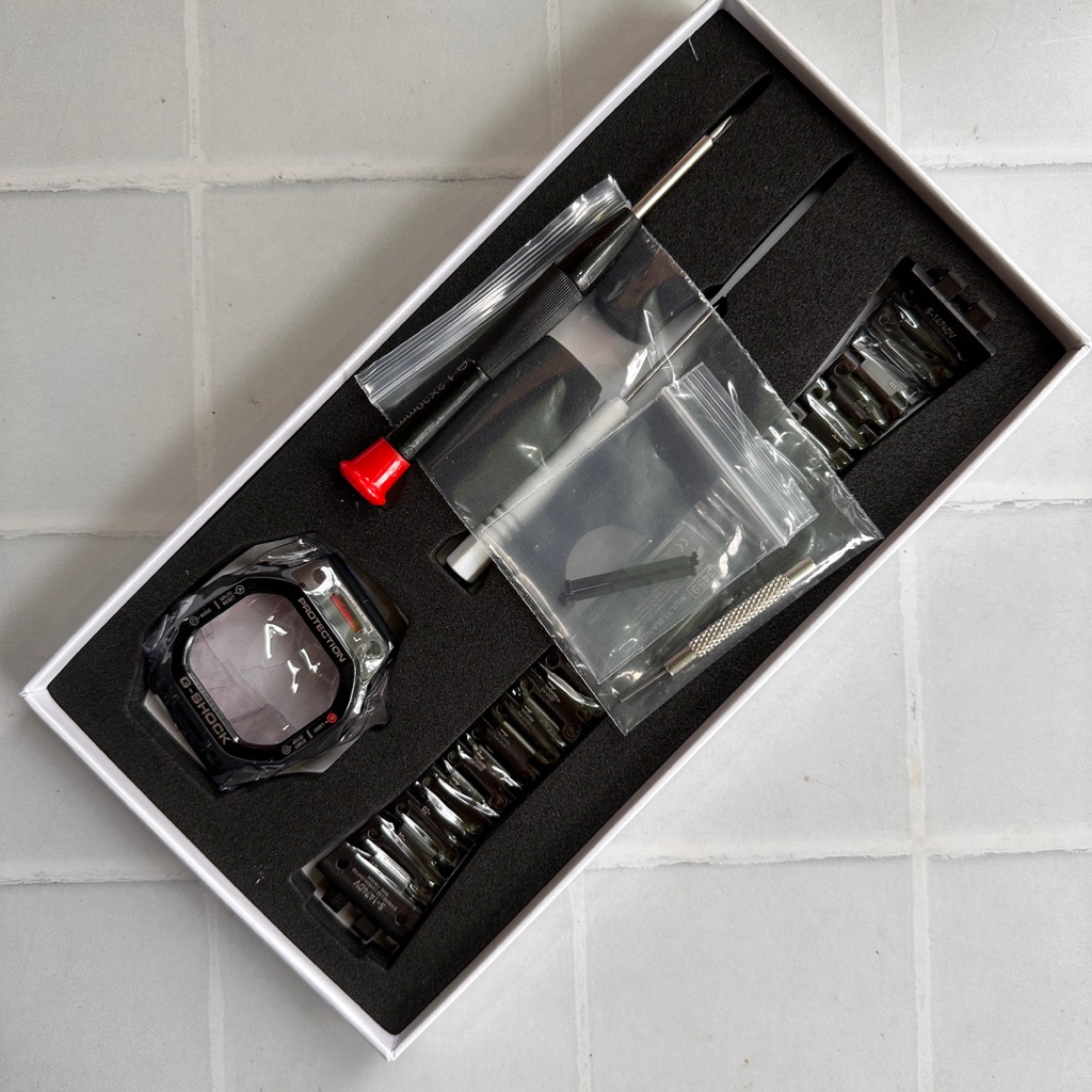 bnb gmw-b5000 titanium bezel dan strap g-shock gmwb5000 bahan titanium