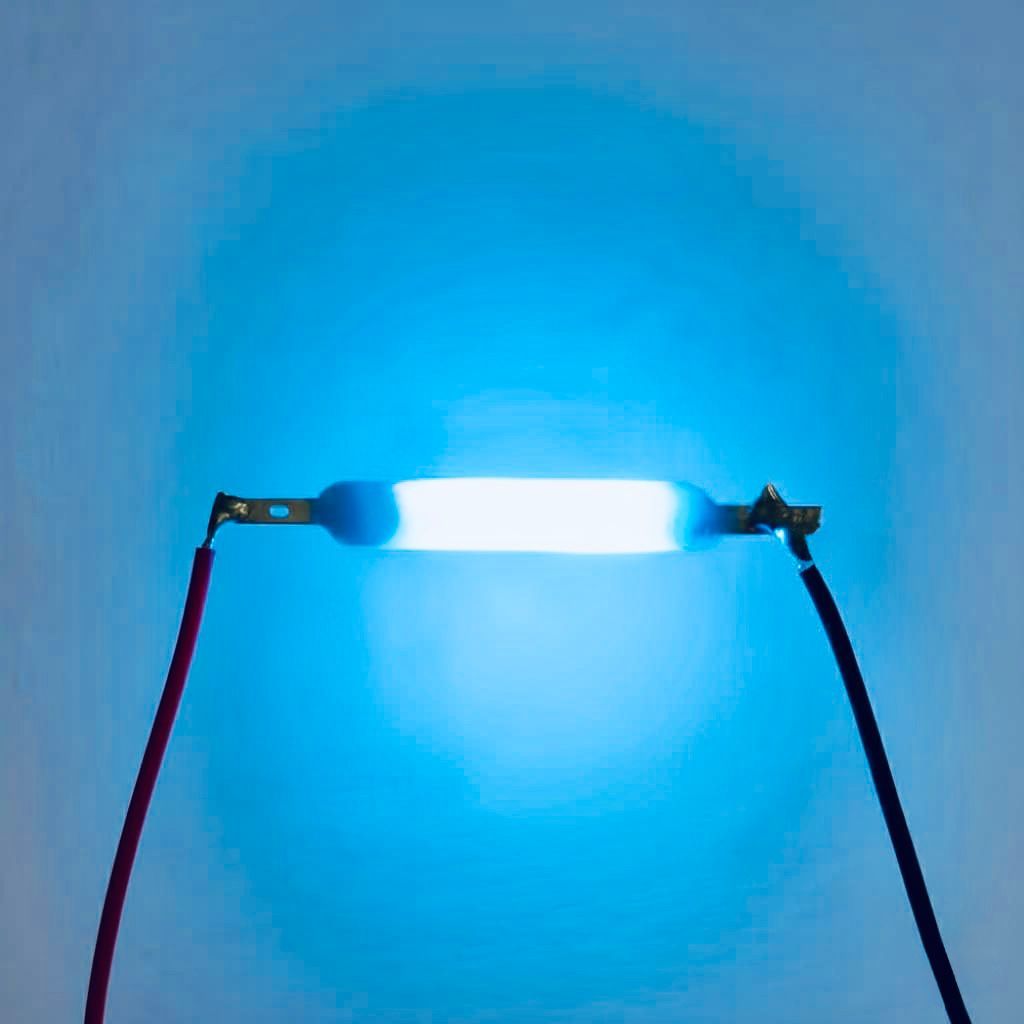 LED Filament Edison 3V 18.5mm 65mA Blue Biru LED Filamen Bulb