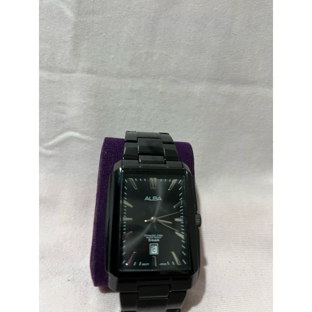 Alba Jam Tangan Wanita - Black - Stainless Steel - AH7J75
