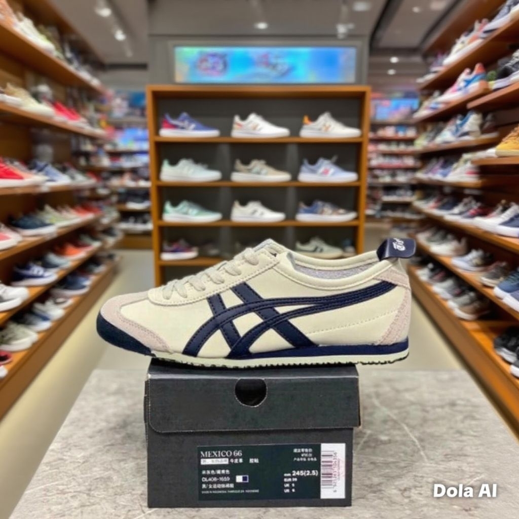 Sepatu Onitsuka Tiger Mexico 66 Cream navy / Sepatu onitsuka Tiger Mexico 66 Pria wanita