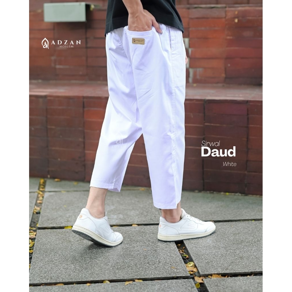Alveric - Celana Sirwal Pria Daud Premium Putih