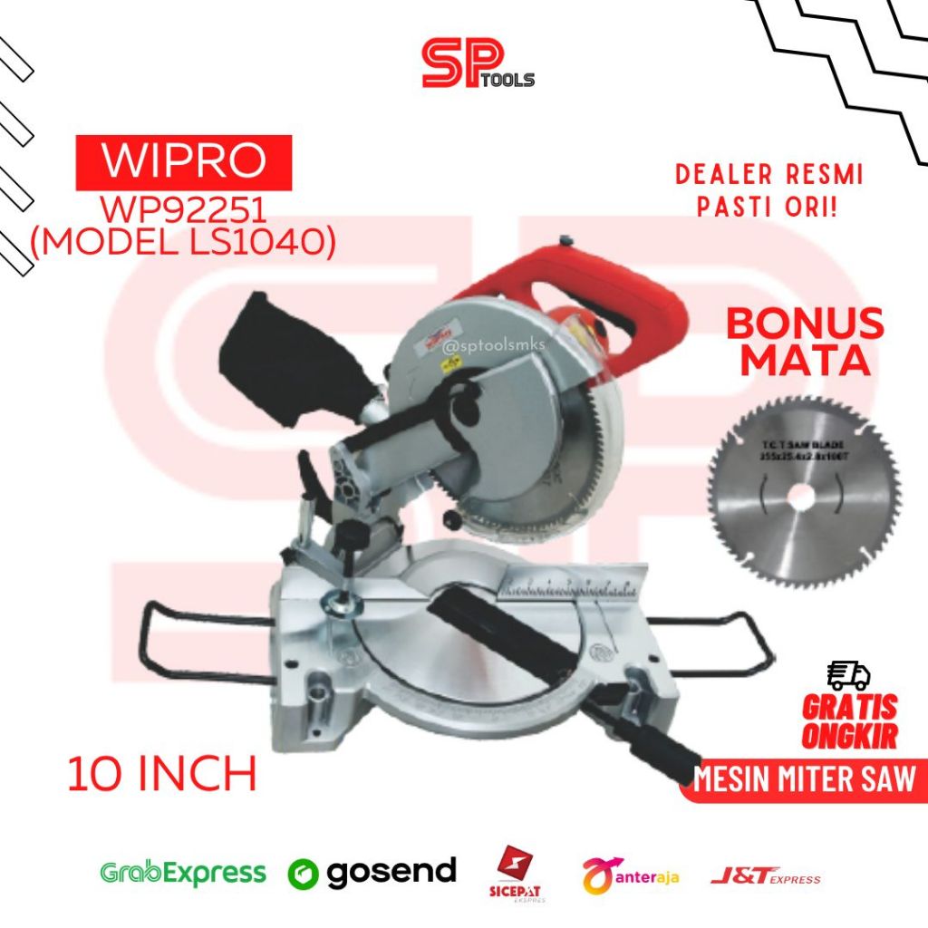 MESIN PEMOTONG / POTONG ALUMINIUM / MITER SAW 10" WIPRO WP92551