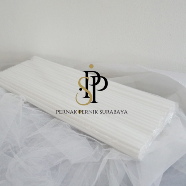 [100 PCS] TANGKAI BALON TANPA CUP TANGKAI BALON PLASTIK PUTIH STIK BALON STICK BALLOON TIANG BENDERA