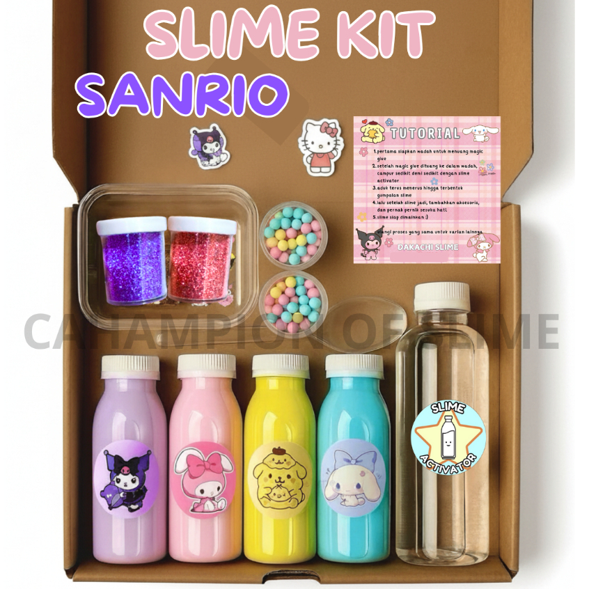Slime Kit Sanrio Ekonomis // Termurah Dan Terlengkap // Mainan Slime