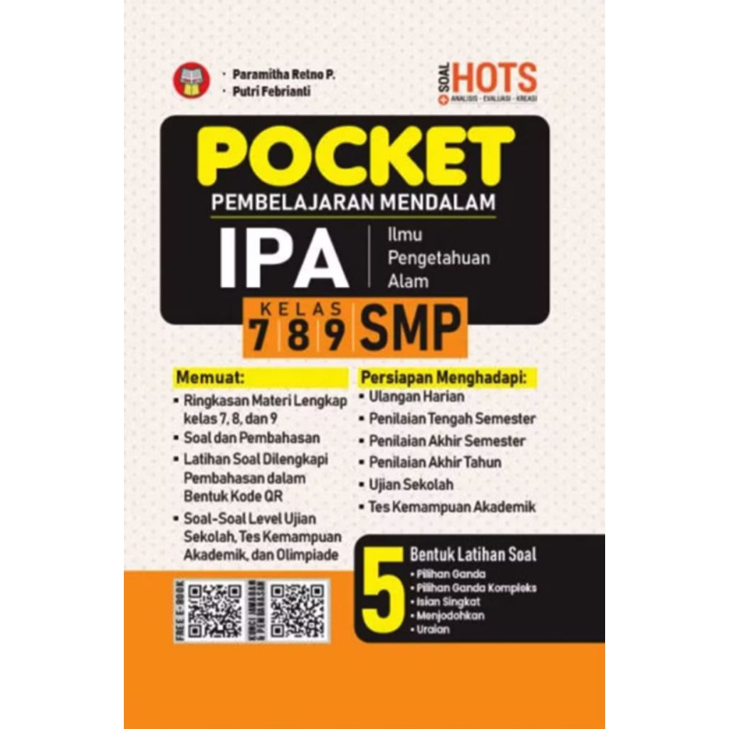 Buku Pocket Pembelajaran Mendalam IPA SMP/MTs Kelas 7, 8, 9 Materi dan Soal Latihan