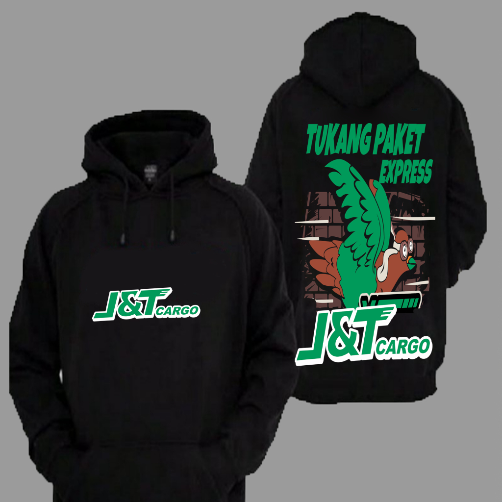Sweater Hoodie Distro Tukang Paket Express J&T Cargo JNT Kepak Sayap Premium Terbaru