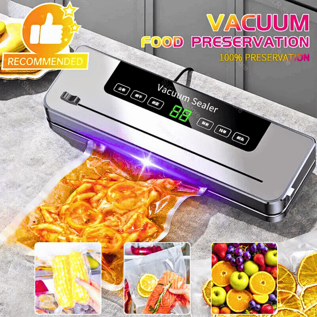 Taffware Alat Vakum Makanan Frozen Food Homemade Basah Kering Vacuum Sealer Packaging Machine 120W
