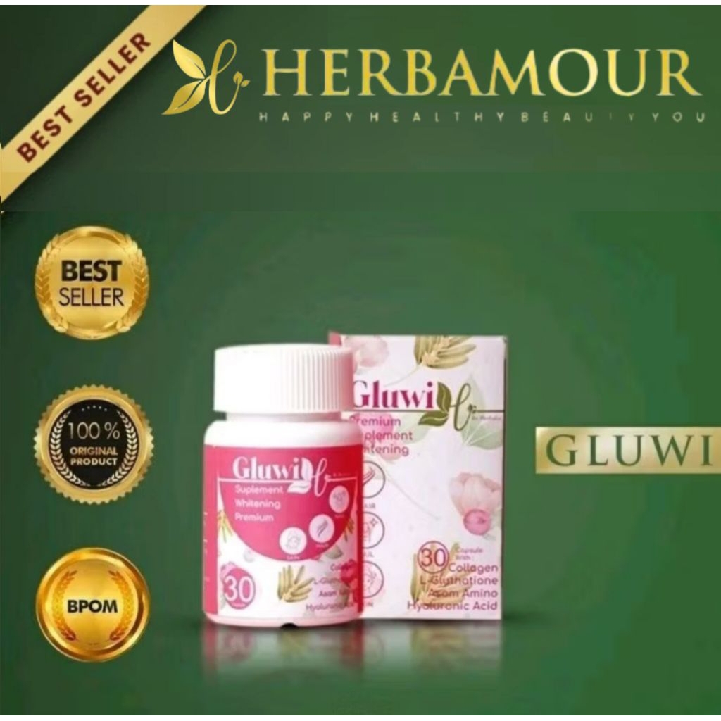 GLUWI by Herbalov - Herbalove Kapsul Collagen / Minuman Suplemen Kecantikan Whitening Ramcin Herbamo