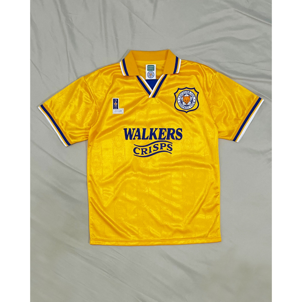 Original Fox Leisure Leicester City Away Kit 1994 1995 1996 1997 Jersey Bola Vintage