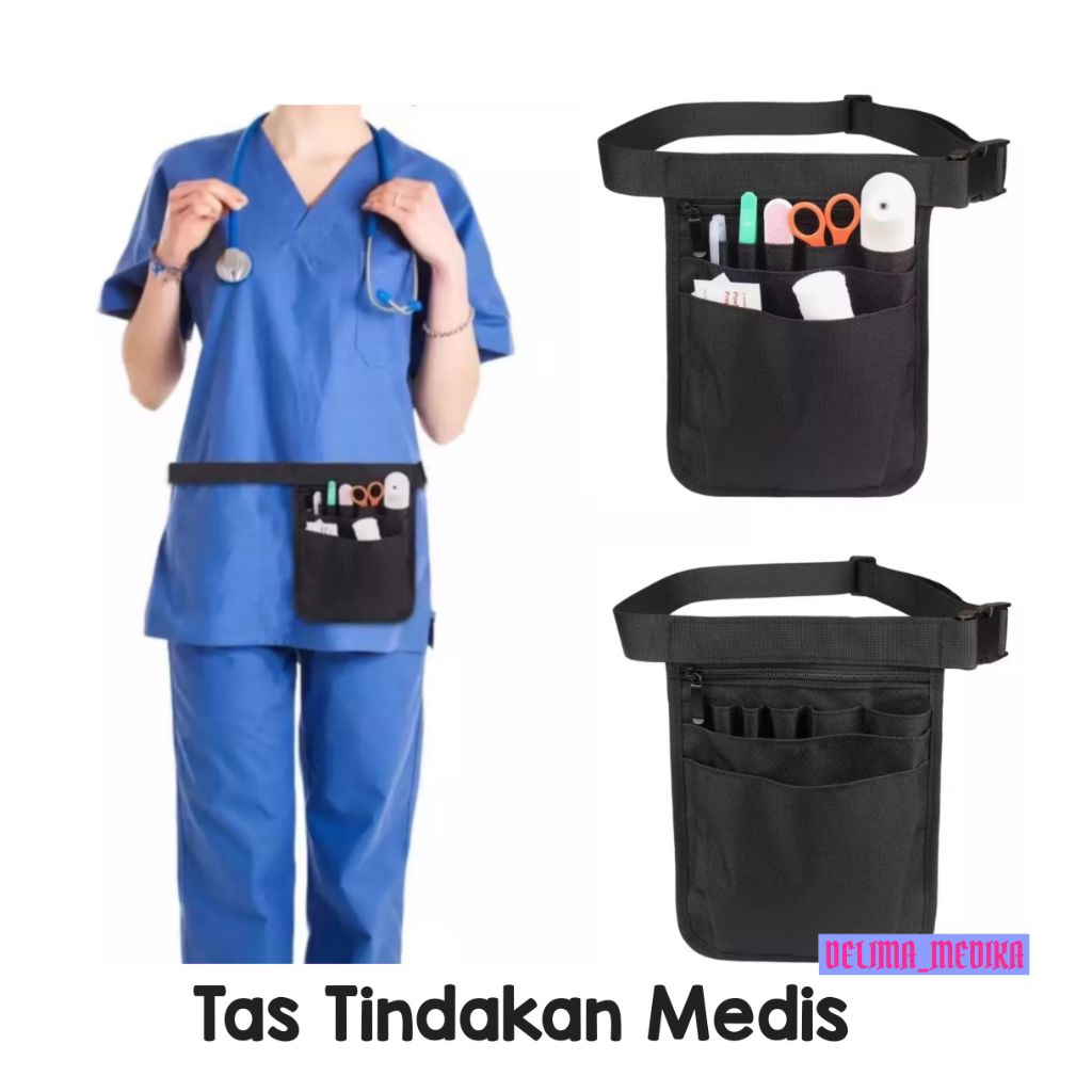 Tas Pinggang Tindakan Medis Dokter Bidan Perawat / Tas Nursing Kit Untuk Tindakan Perawat dan Tenaga