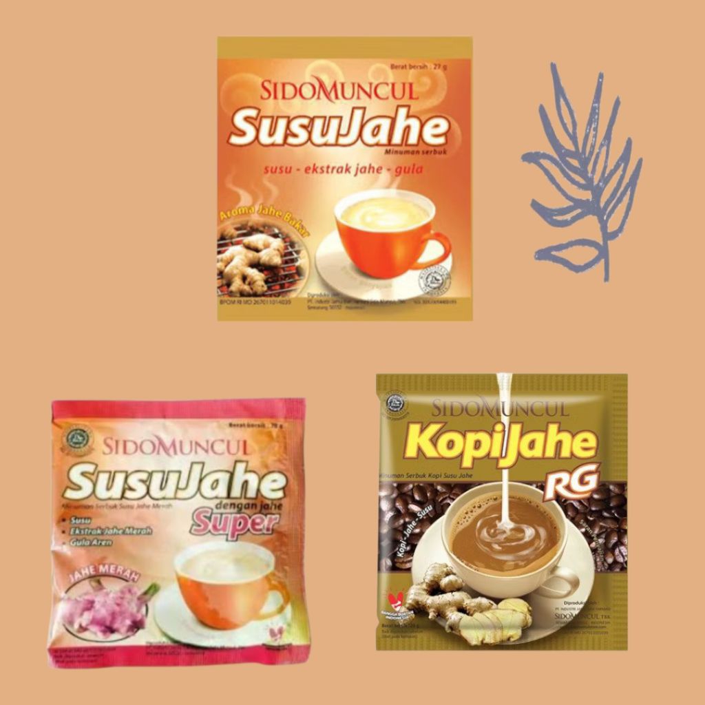 SIDOMUNCUL Kopi Susu Sachet Wangi Jahe 1 Renceng 10 Pcs