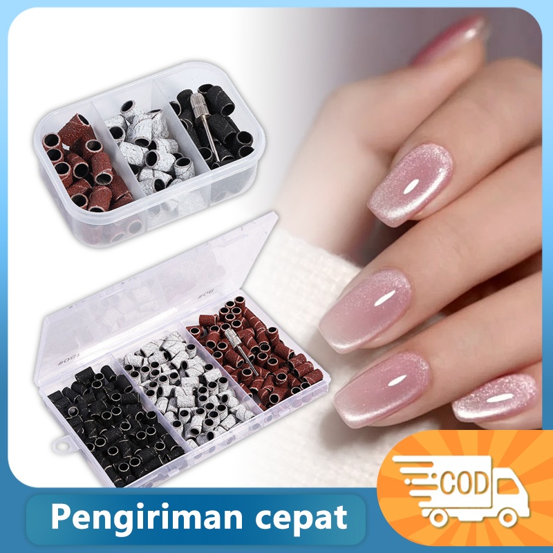 75/210pcs Amplas Drum Mini Amplas Bor Tangan Kepala Pemolesan Kuku