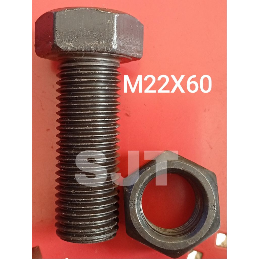 Baut Mur Hexagon 8.8 M22