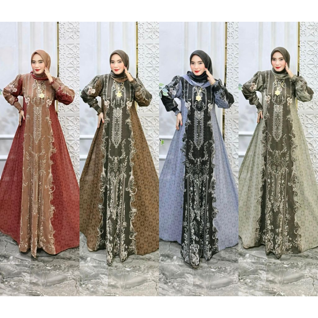 BISA COD (MUFIDAH SERIES VOL 15 BY MARIANI FASHION ORI PREMIUM GAMIS MARIANI SYARI TERBARU GAMIS MAR