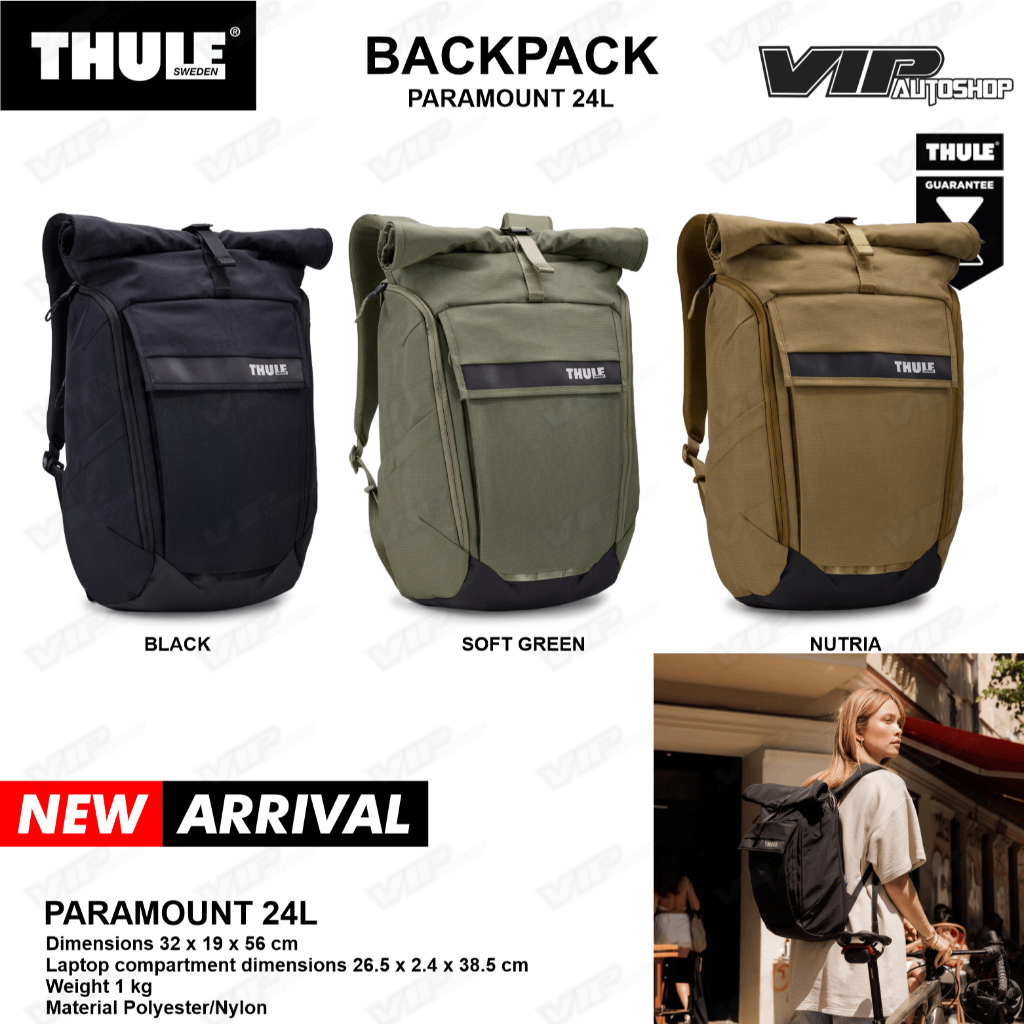 THULE Backpack PARAMOUNT 24L Paramount Tas Ransel Laptop Original Outdoor Sekolah Kuliah