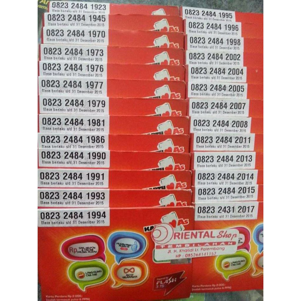 [KASIHAN TIDAK KEBAGIAN YA?]Nomor Kartu Perdana As 08 23 24 84 - 31 - 0852 1392 XXXX Tahun Lahir Rab