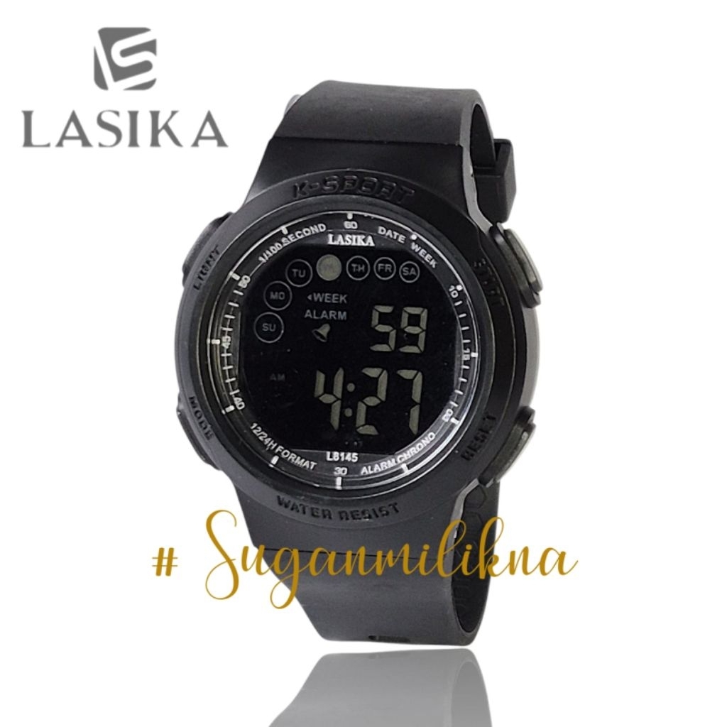 Jam Tangan Lasika Digital L8145 Sport Outdoor Waterproof Stopwatch Strap Karet