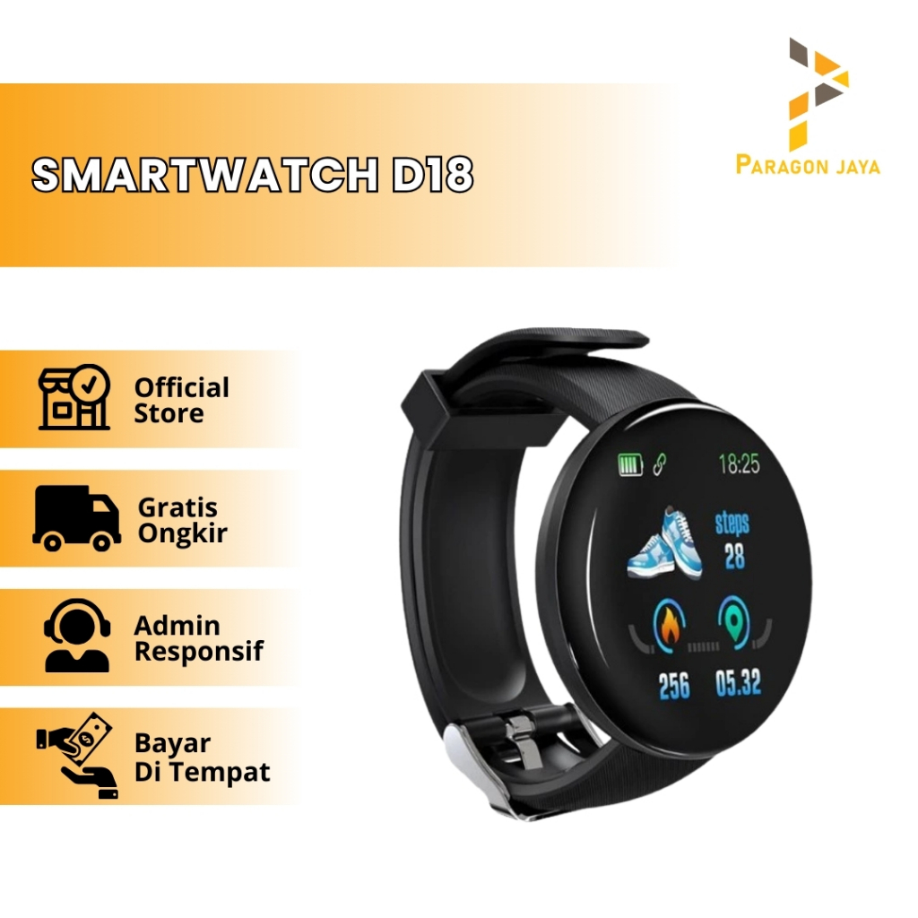 Smartwatch D18 Jam Tangan Smartband D18 Waterproof Smart watch