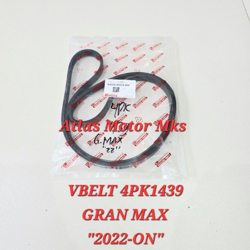 [1PC][4PK1439] FAN BELT VBELT TALI KIPAS DAIHATSU GRAN MAX NEW "2022-ON"- DAIHATSU BXA 4PK1439