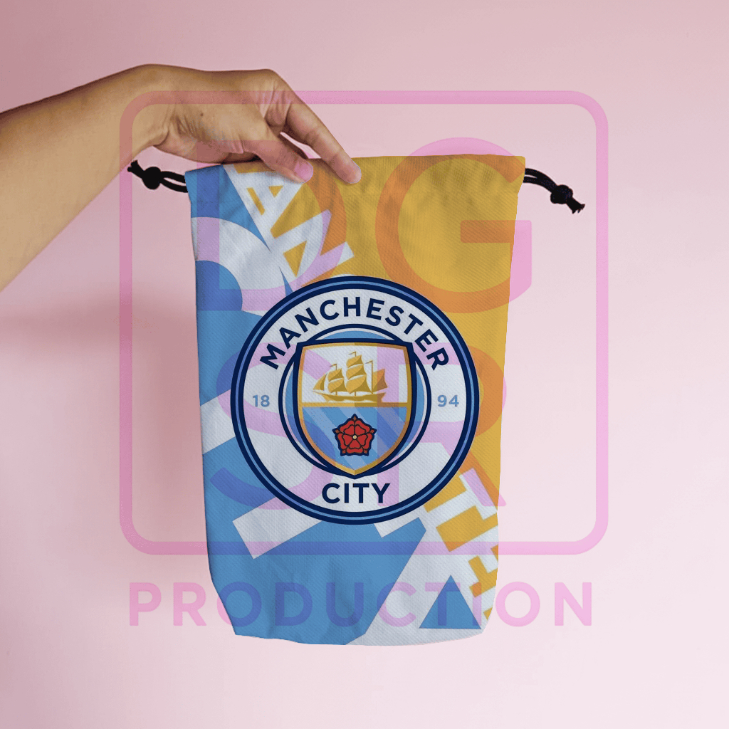 Tas Serut Sepatu | Drawstring Bag Mini | Gymsack | Waterproof | Menchester City
