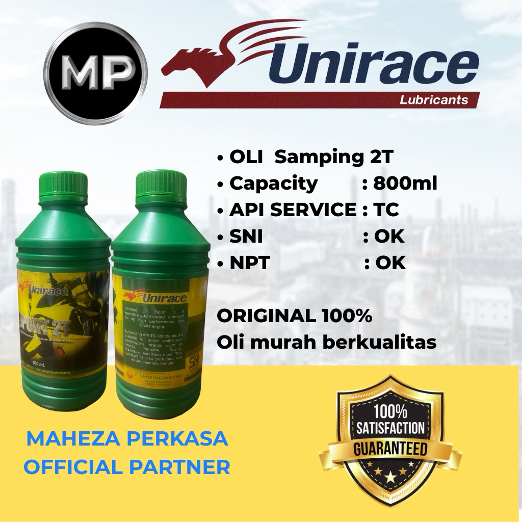 Oli Samping Motor 2Tak Unirace Oli 2T Murah Original Oli Samping Motor 2Tak 2T 800ml