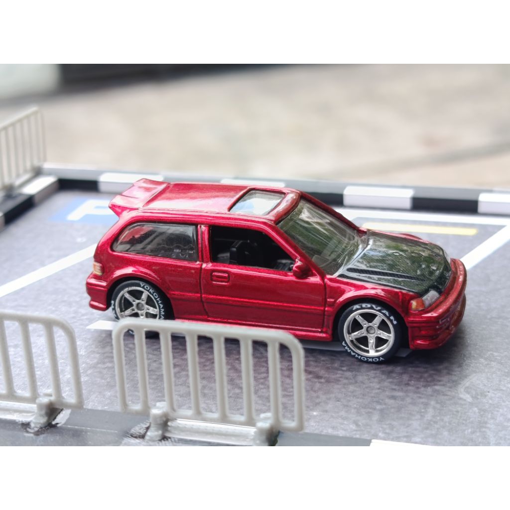 hotwheels honda civic ef red candy