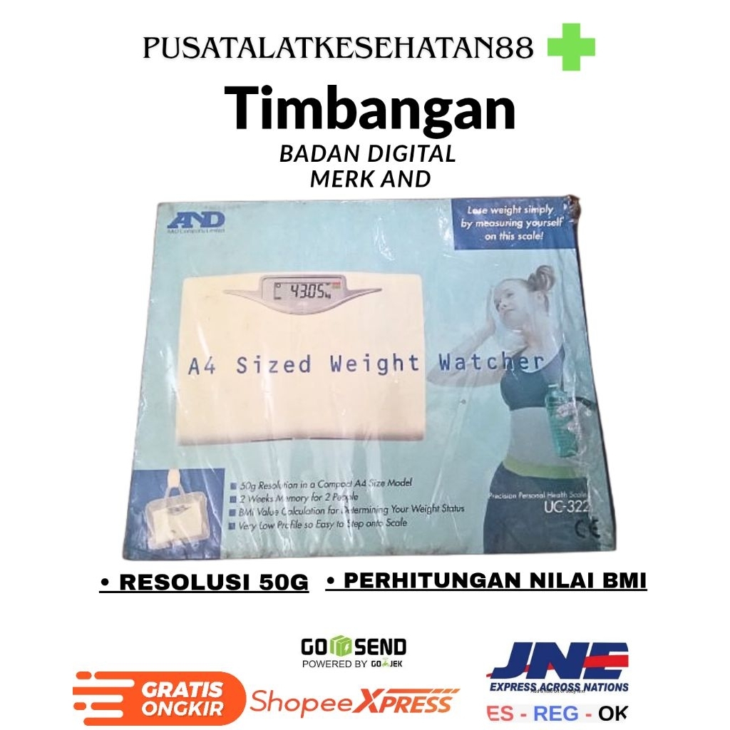 Timbangan digital merk AND/Timbangan digital BMI/timbangan diet