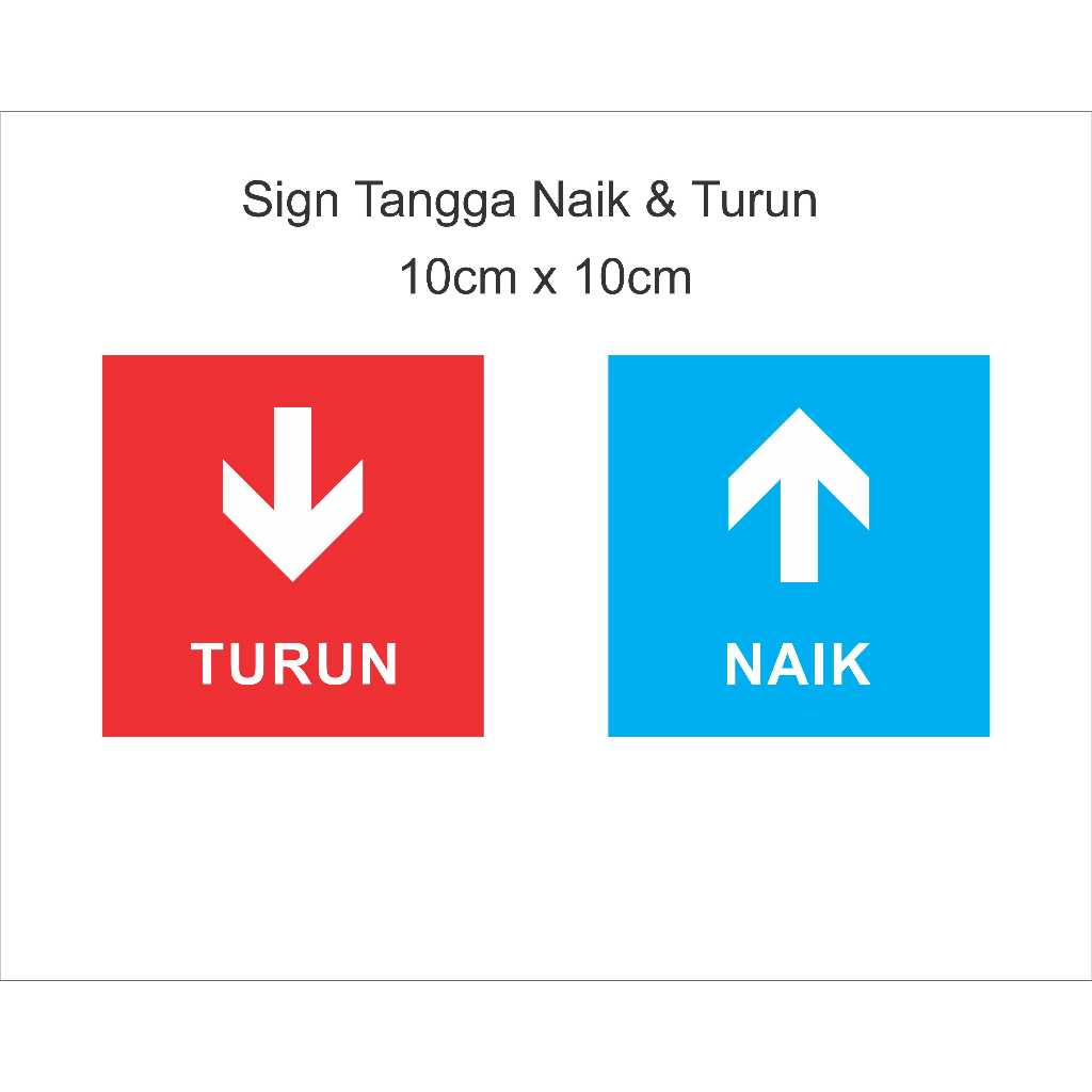 Stiker Tangga, Paket Stiker Anak Tangga, Arah Naik, Arah Turun, Stiker Naik Turun Tangga