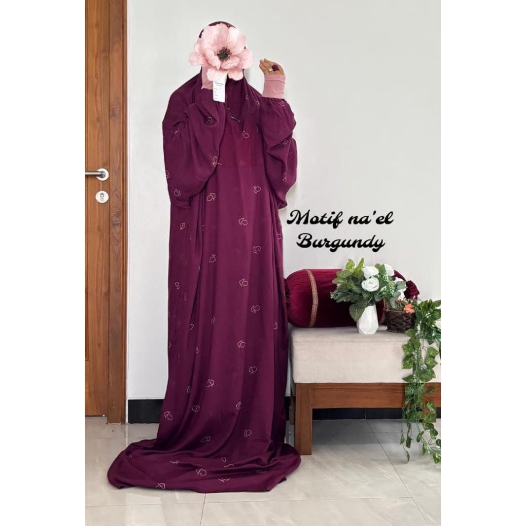 Mukena Terusan Yabasmah Manset || Terusan Motif Yabasmah || Mukena Cantik Adem best seller