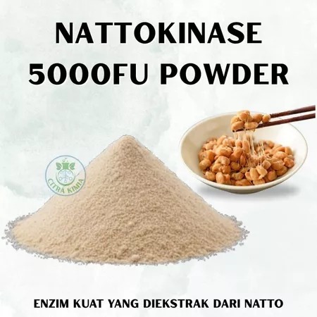 50gr Nattokinase 5000FU Bubuk Hasil Fermentasi Kedelai Jepang (Natto) - Bahan Baku Nutraceutical Eks