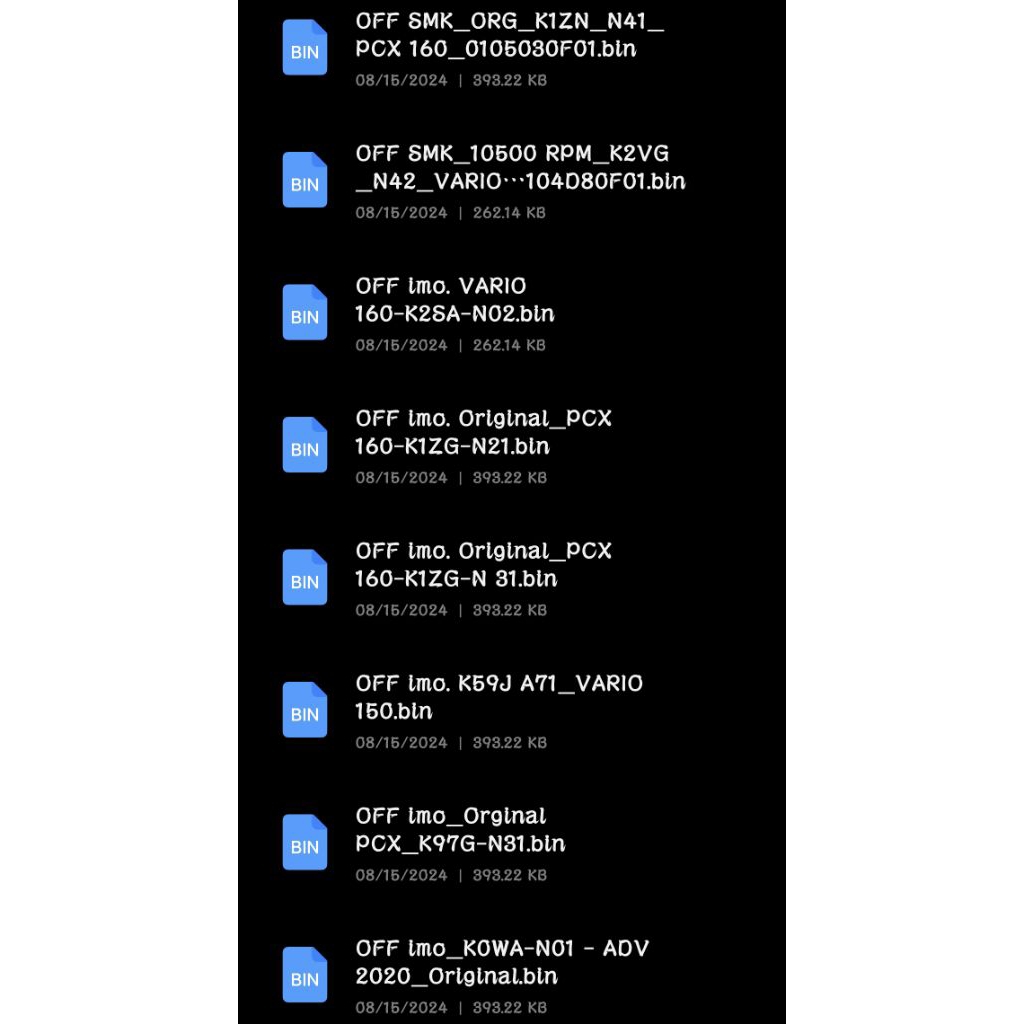 Paket file bin off imo off immo keyless smartkey honda remap ecu vario pcx adv genio scoopy