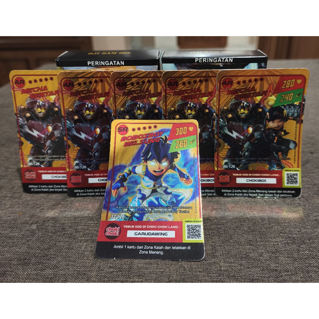 Kartu Choki Choki BoBoiBoy SR & AR Monsta Galaxy Season 1 & 2 [Harga 1 Kartu]
