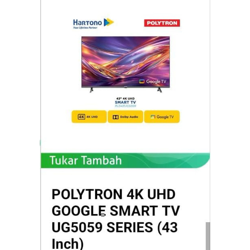 POLYTRON ANDROID TV 55 INCH PLD55UG5059
