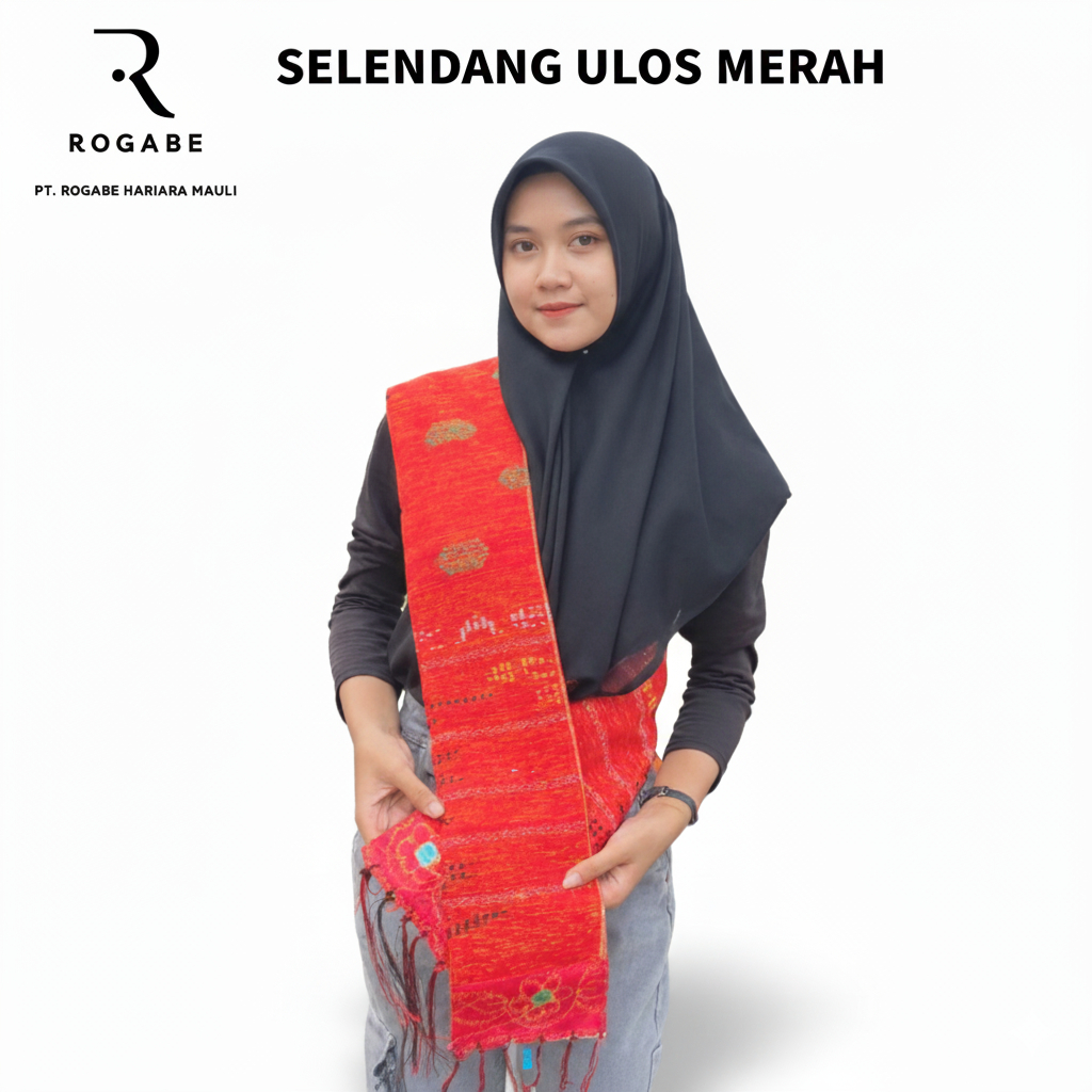 Selendang Ulos Sadum Batak Anak Dan Remaja / Ulos Batak Selendang MERAH - ROGABE