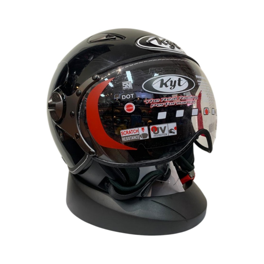 HELM KYT ELSICO BLACK GLOSSY (CLEAR) ORIGINAL
