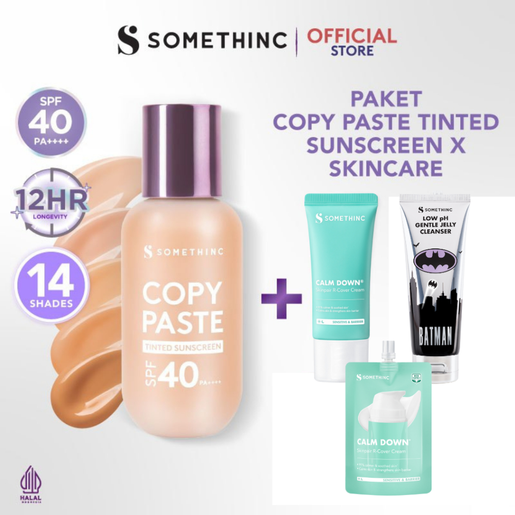 SOMETHINC [2 PCS] Copy Paste Tinted Sunscreen X Skincare (Copy Paste Tinted Sunscreen SPF 40 PA++++ 