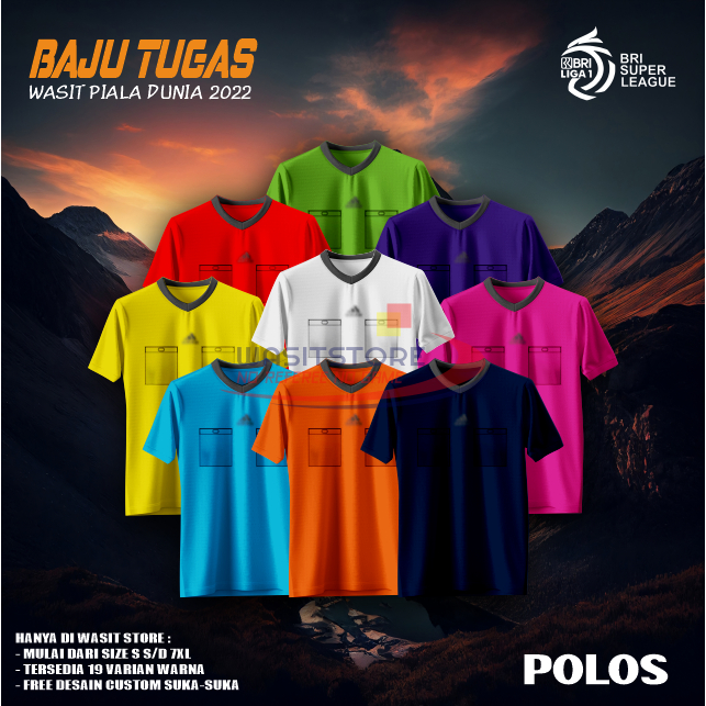 BAJU WASIT SEPAK BOLA PILDUN 2022 BIG SIZE (POLOS)