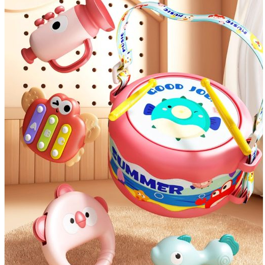 KiKiTOY Drum Anak Full Set Drumband Anak 5 In 1 Drum Set Alat Musik Anak Mainan Anak Laki Laki
