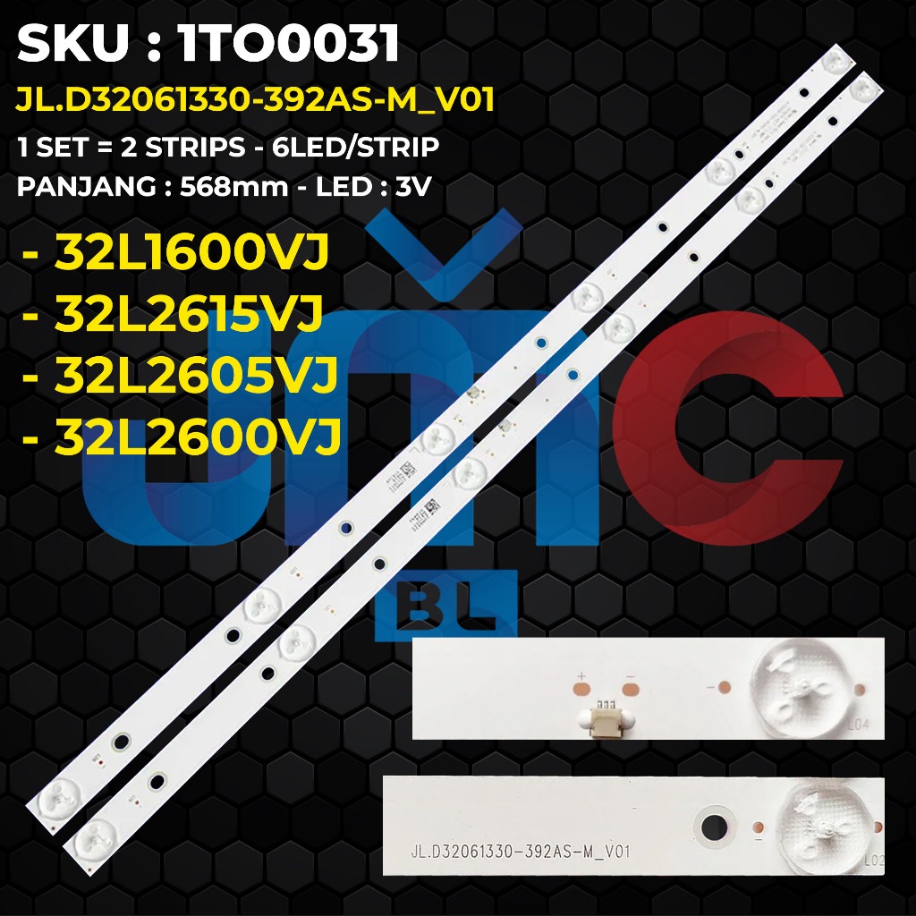 Backlight TV TOSHIBA 32 Inch 32L1600VJ 32L2615VJ 32L2605VJ 32L2600VJ JL.D32061330-392AS-M_V01