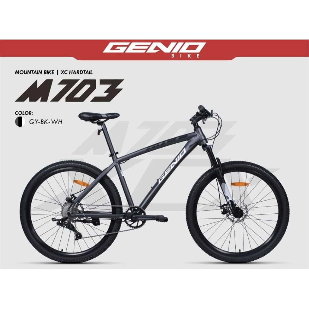 Sepeda gunung dewasa MTB 27.5 inch genio m703 alloy frame